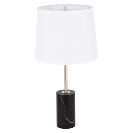 Laurent One Light Polished Nickel Table Lamp